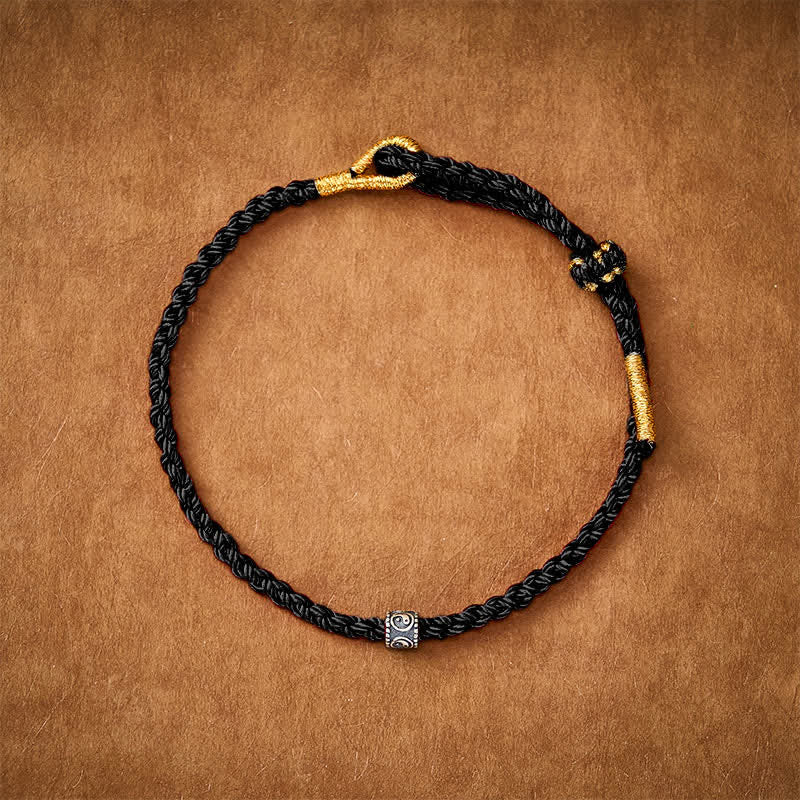 Nimara Ritual Black Red String Yin Yang Protection Hand-Woven Minimalist Bracelet