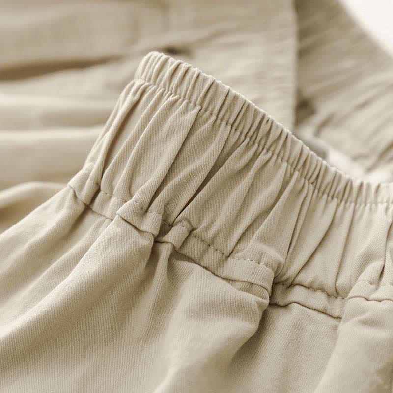 Nimara Ritual Spring Summer Casual Minimalist Solid Cropped Pants Women's Wide Leg Pants With Pockets