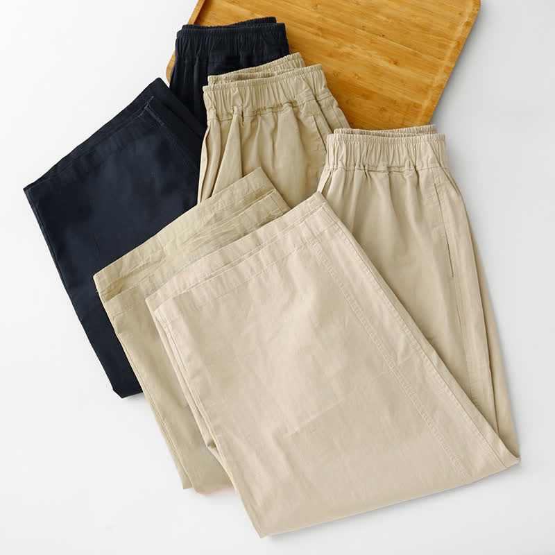 Nimara Ritual Spring Summer Casual Minimalist Solid Cropped Pants Women's Wide Leg Pants With Pockets
