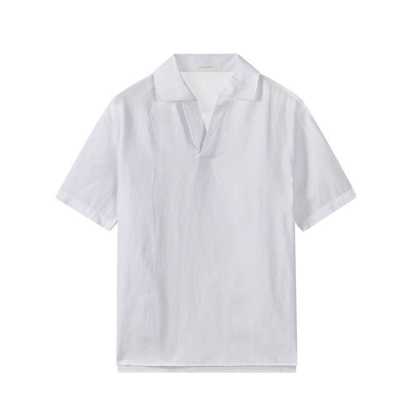 Nimara Ritual Summer Casual Minimalist Solid Men's Short Sleeve Shirts