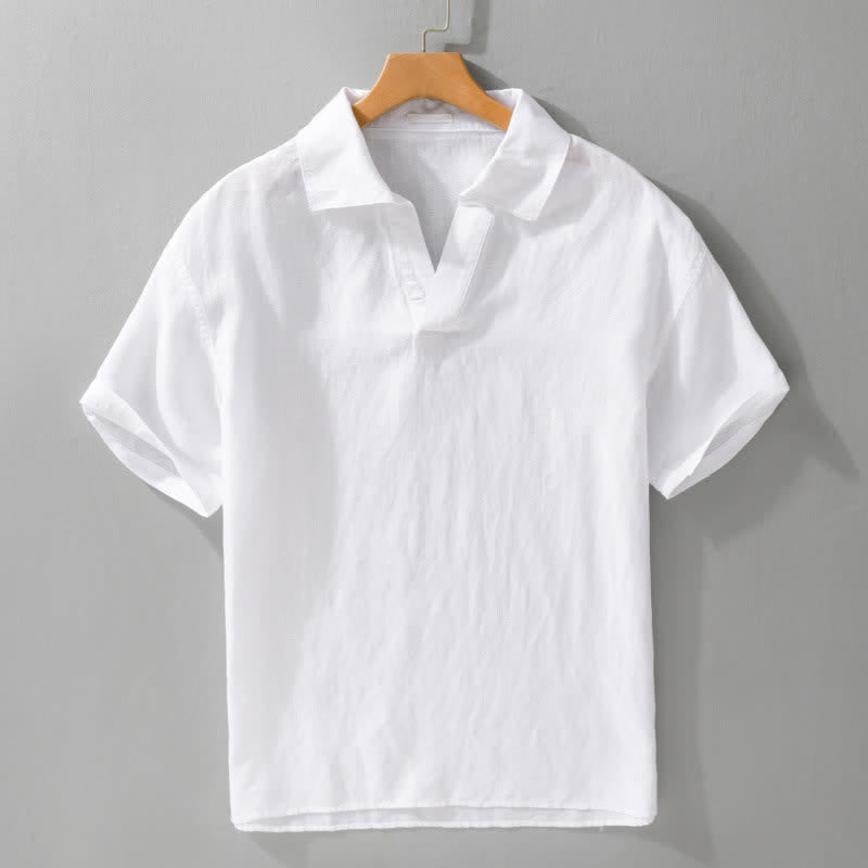 Nimara Ritual Summer Casual Minimalist Solid Men's Short Sleeve Shirts