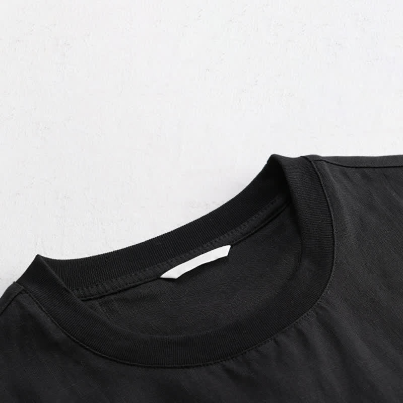 Nimara Ritual Summer Casual Minimalist Solid Men's Short Sleeve T-Shirts With Patch Pocket