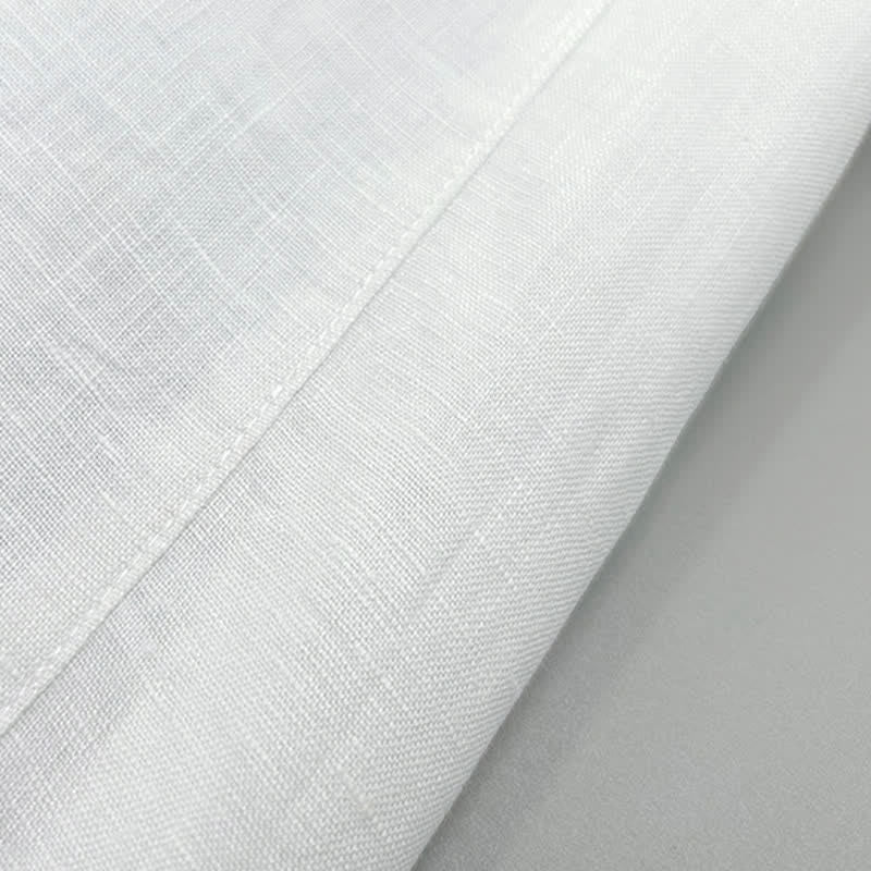 Nimara Ritual Summer Casual Side Slit Solid Linen Men's Short Sleeve Shirts