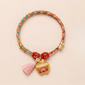 Nimara Ritual Handwoven Five Color Apple Money Bag Gourd Chinese Lock Charm Protection Bracelet