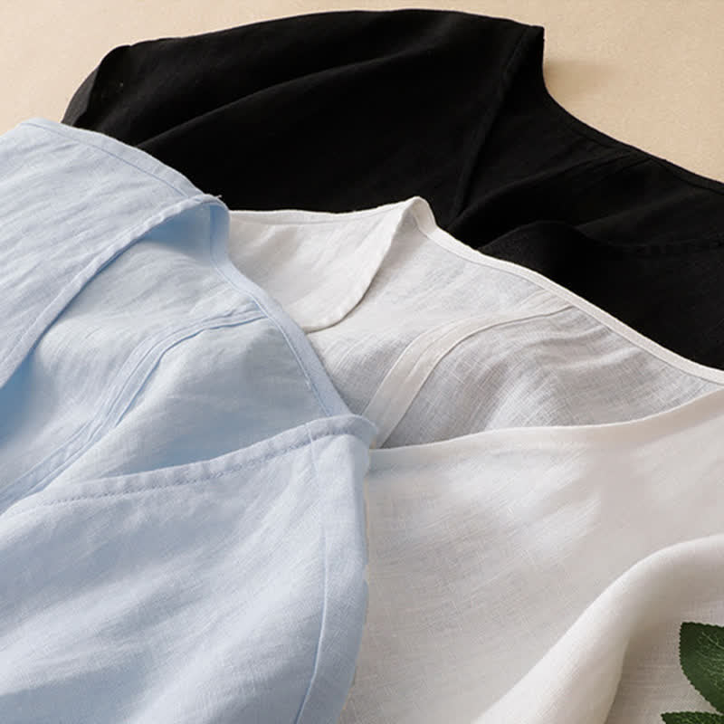 Nimara Ritual Summer Casual Minimalist Side Slit Solid V-Neck Women's Short Sleeve T-Shirts
