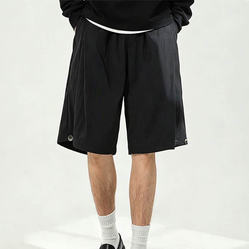Nimara Ritual Summer Casual Minimalist Drawstring Elastic Waist Solid Men's Shorts With Pocket