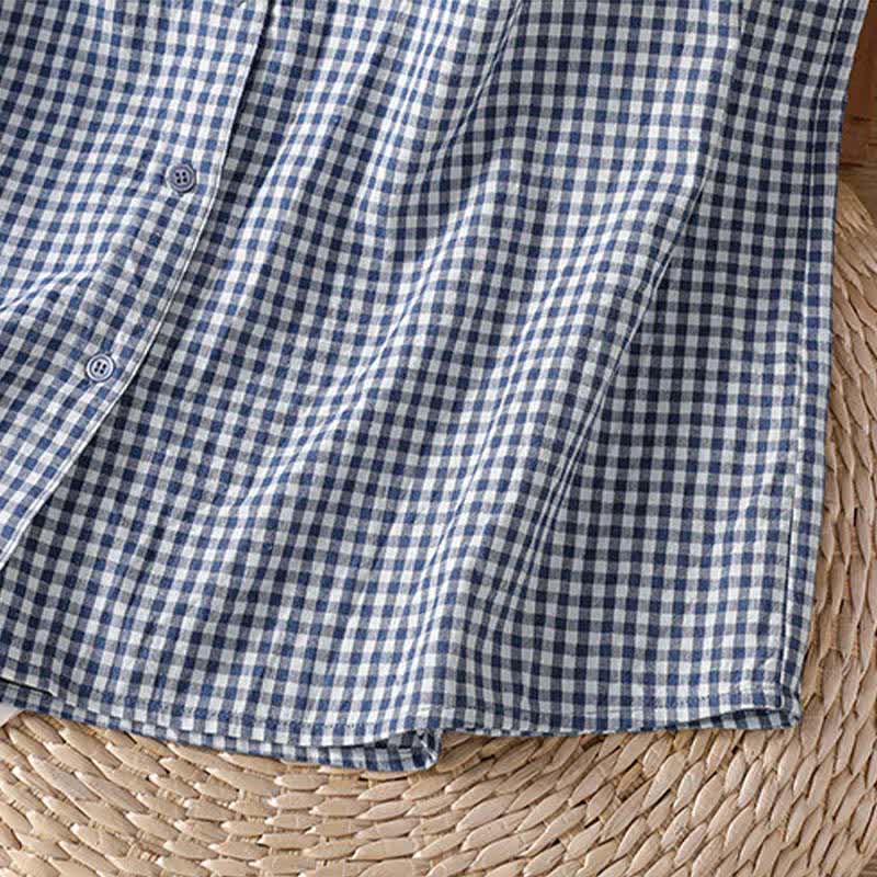 Nimara Ritual Summer Casual Vintage Button-Up Plaid Women's Sleeveless Shirts Tank Top