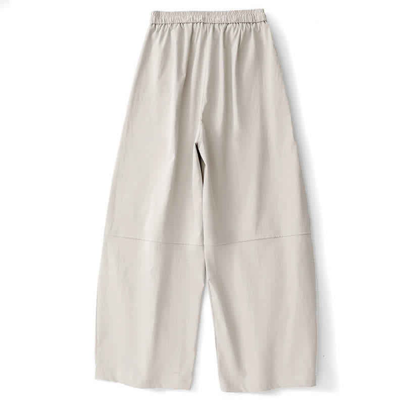 Nimara Ritual Summer Casual Minimalist Drawstring Solid Cotton Ankle Pants Women's Harem Pants With Pocket