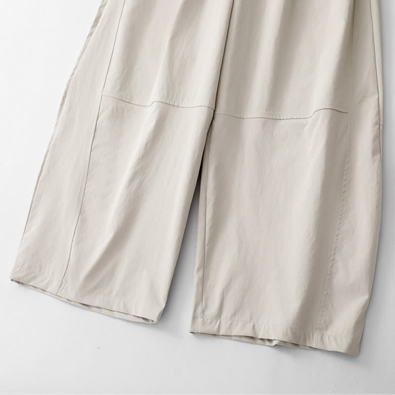 Nimara Ritual Summer Casual Minimalist Drawstring Solid Cotton Ankle Pants Women's Harem Pants With Pocket