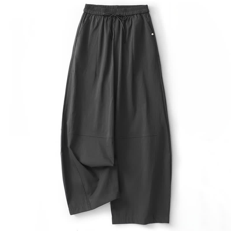 Nimara Ritual Summer Casual Minimalist Drawstring Solid Cotton Ankle Pants Women's Harem Pants With Pocket