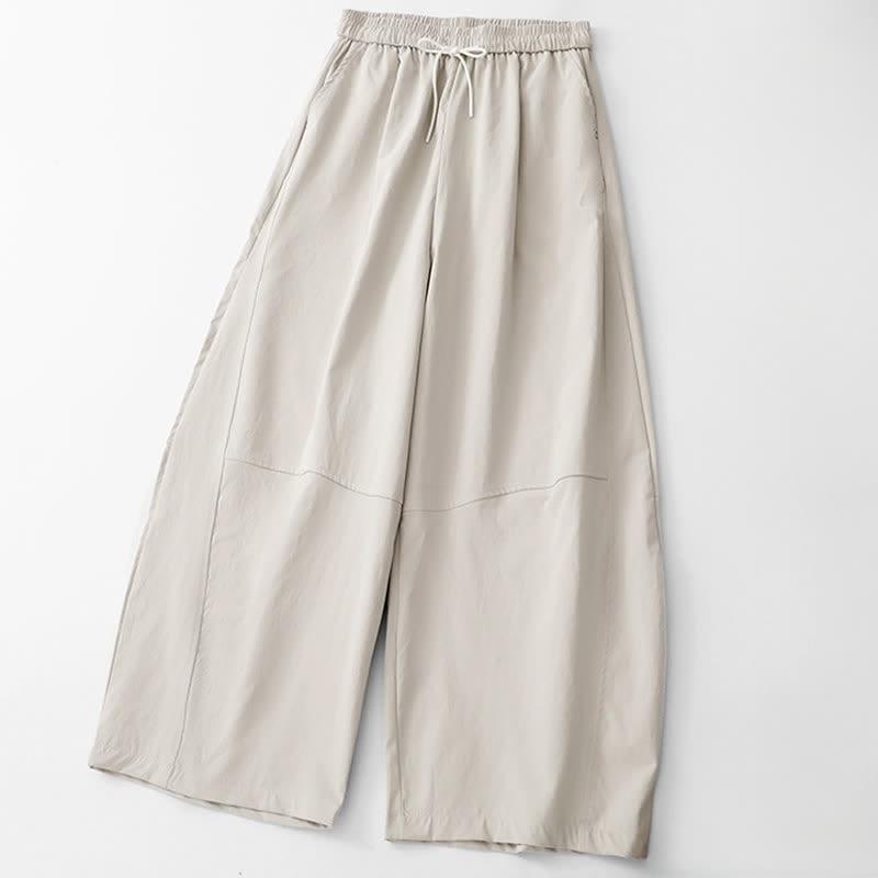 Nimara Ritual Summer Casual Minimalist Drawstring Solid Cotton Ankle Pants Women's Harem Pants With Pocket