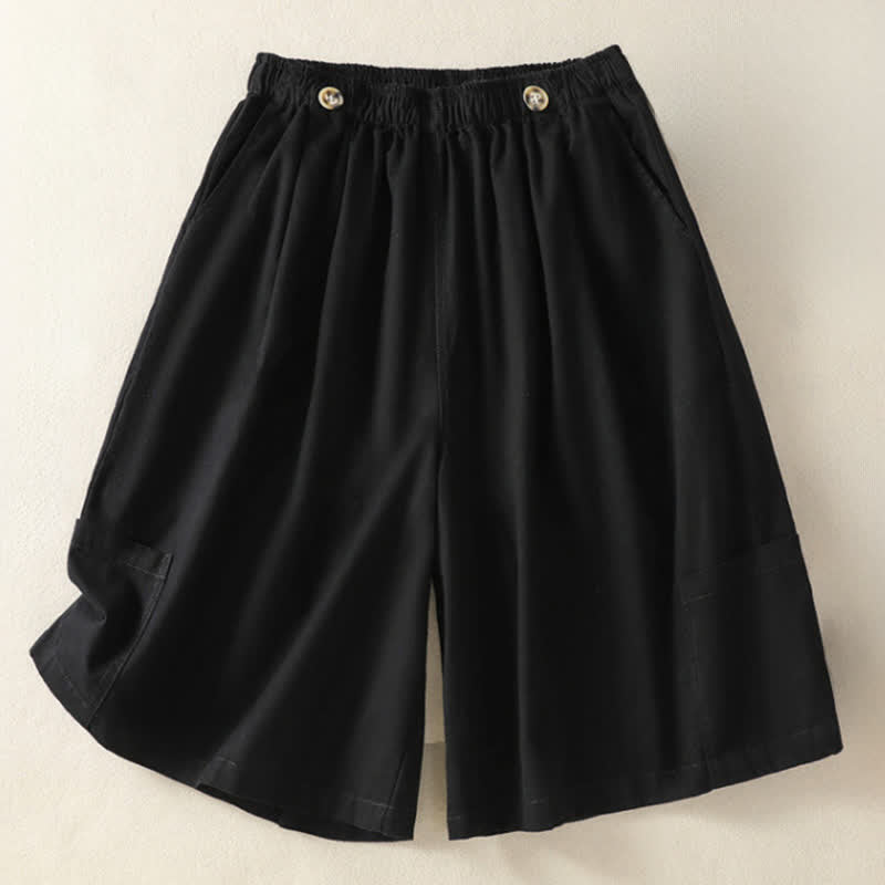 Nimara Ritual Summer Casual Minimalist Solid Women's Shorts With Pocket