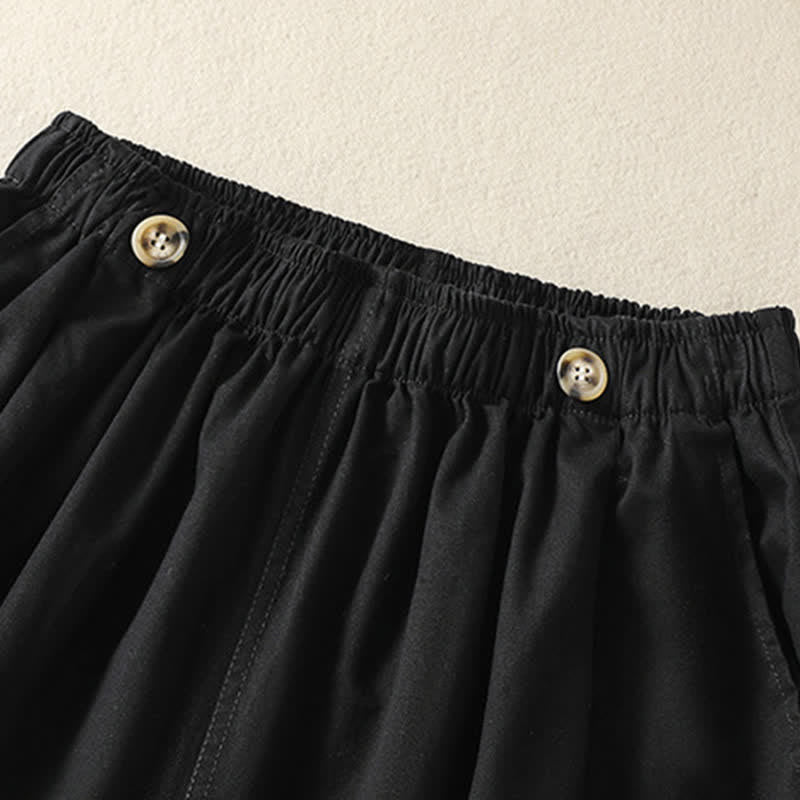 Nimara Ritual Summer Casual Minimalist Solid Women's Shorts With Pocket