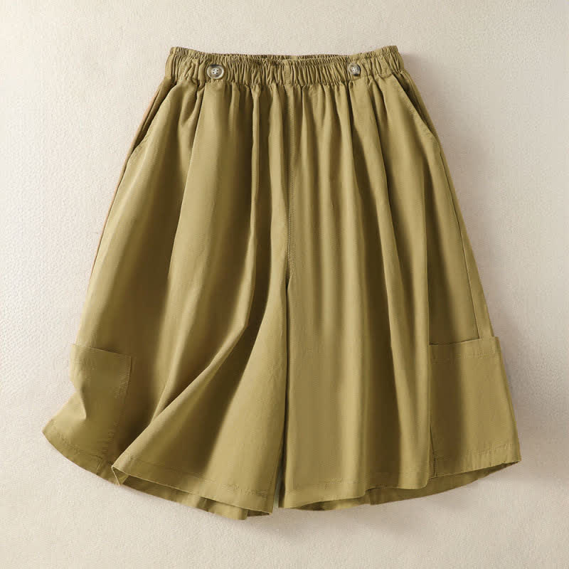 Nimara Ritual Summer Casual Minimalist Solid Women's Shorts With Pocket