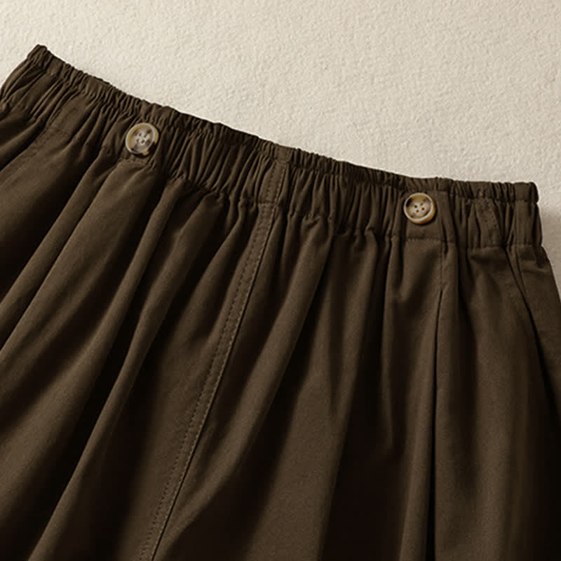 Nimara Ritual Summer Casual Minimalist Solid Women's Shorts With Pocket
