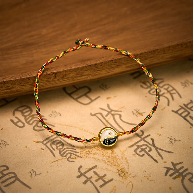 Nimara Ritual Hand-Woven Yin Yang Colorful Thin Cord String Protection Braided Bracelet