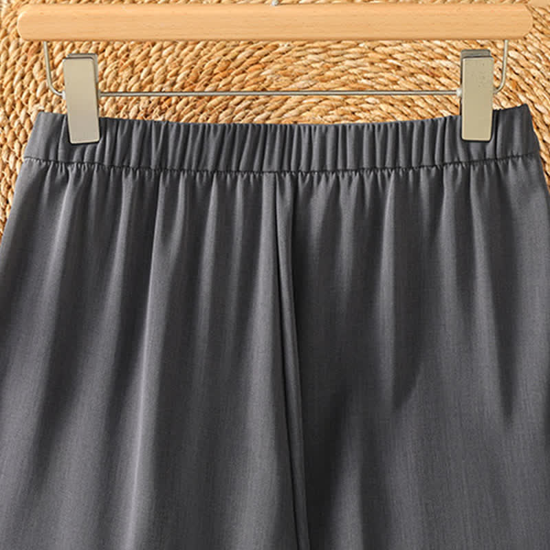 Nimara Ritual Summer Casual Minimalist Solid Cropped Pants Women's Harem Pants With Pocket
