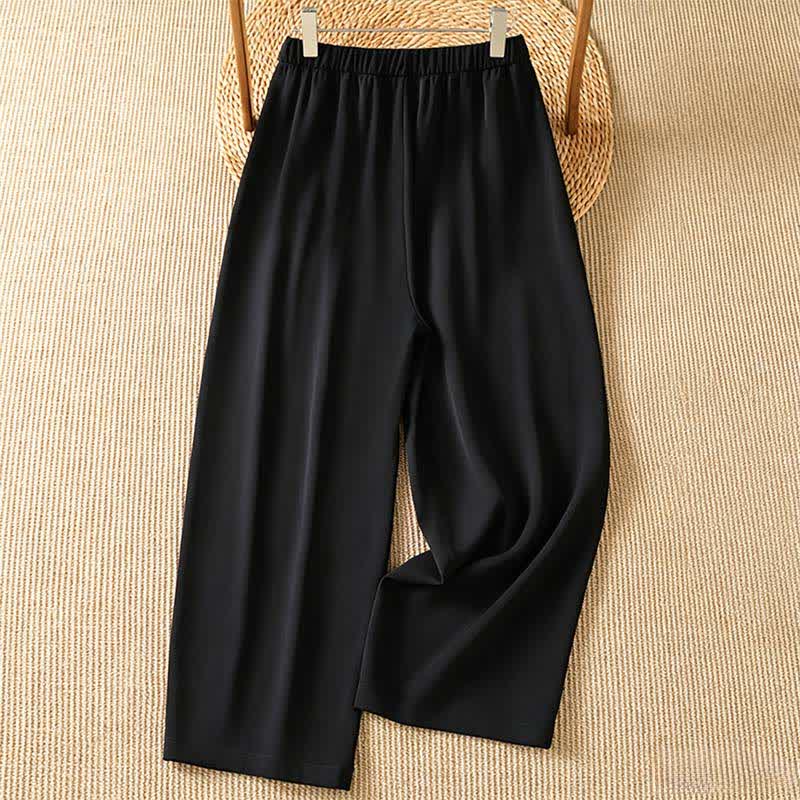 Nimara Ritual Summer Casual Minimalist Solid Cropped Pants Women's Harem Pants With Pocket