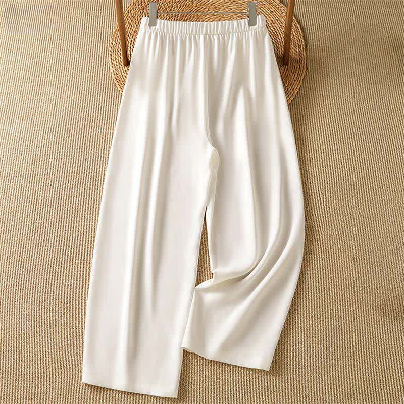 Nimara Ritual Summer Casual Minimalist Solid Cropped Pants Women's Harem Pants With Pocket