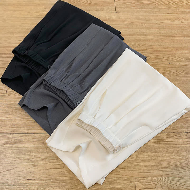 Nimara Ritual Summer Casual Minimalist Solid Cropped Pants Women's Harem Pants With Pocket