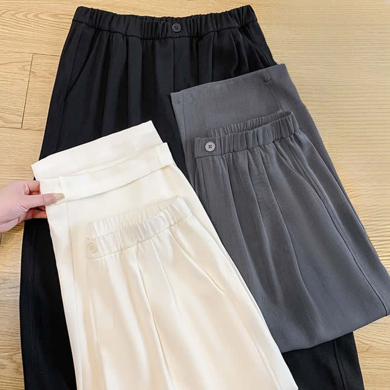 Nimara Ritual Summer Casual Minimalist Solid Cropped Pants Women's Harem Pants With Pocket