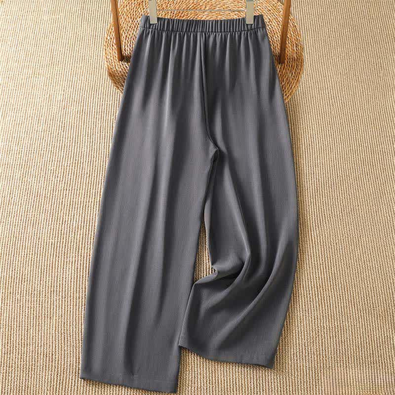 Nimara Ritual Summer Casual Minimalist Solid Cropped Pants Women's Harem Pants With Pocket