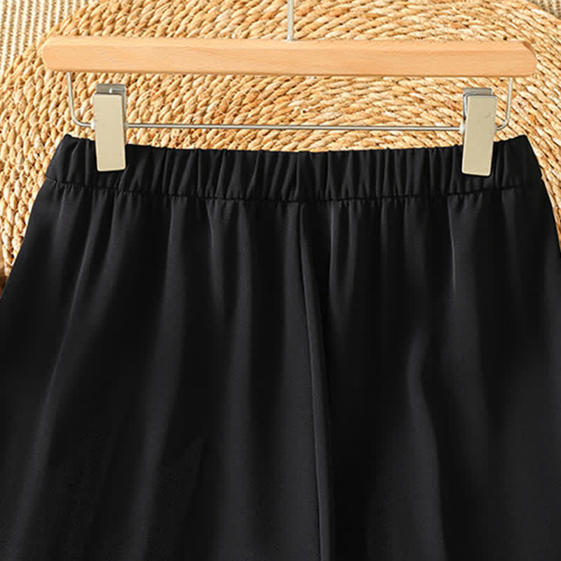 Nimara Ritual Summer Casual Minimalist Solid Cropped Pants Women's Harem Pants With Pocket