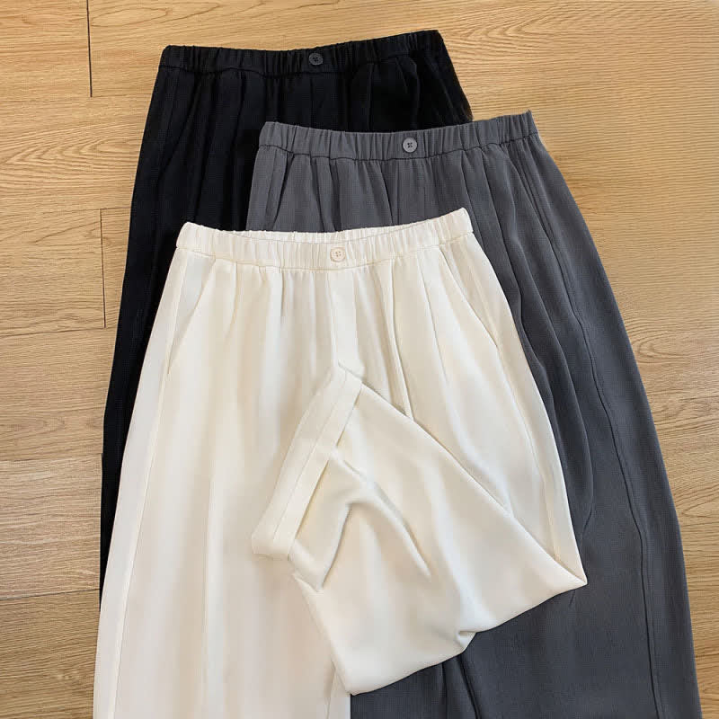 Nimara Ritual Summer Casual Minimalist Solid Cropped Pants Women's Harem Pants With Pocket