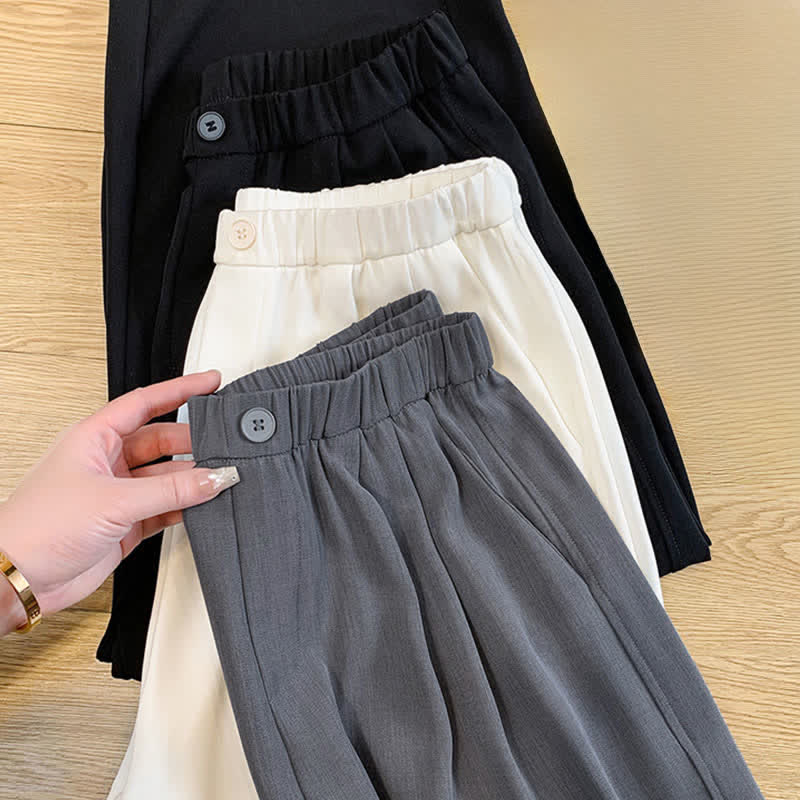 Nimara Ritual Summer Casual Minimalist Solid Cropped Pants Women's Harem Pants With Pocket