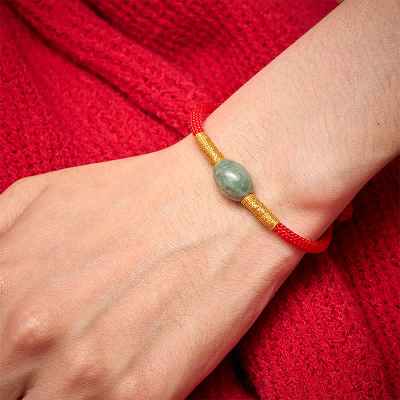 Nimara Ritual Jade Bead Red String Protection Bracelet