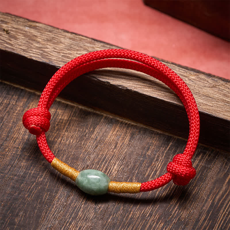 Nimara Ritual Jade Bead Red String Protection Bracelet
