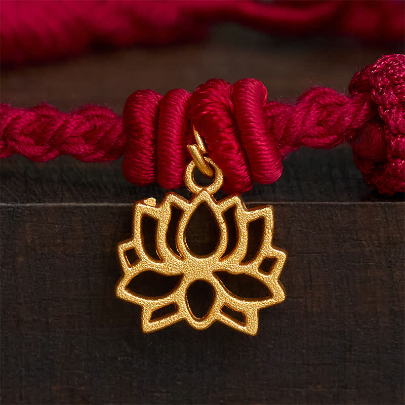 Nimara Ritual Copper Lotus Red String New beginning Bracelet