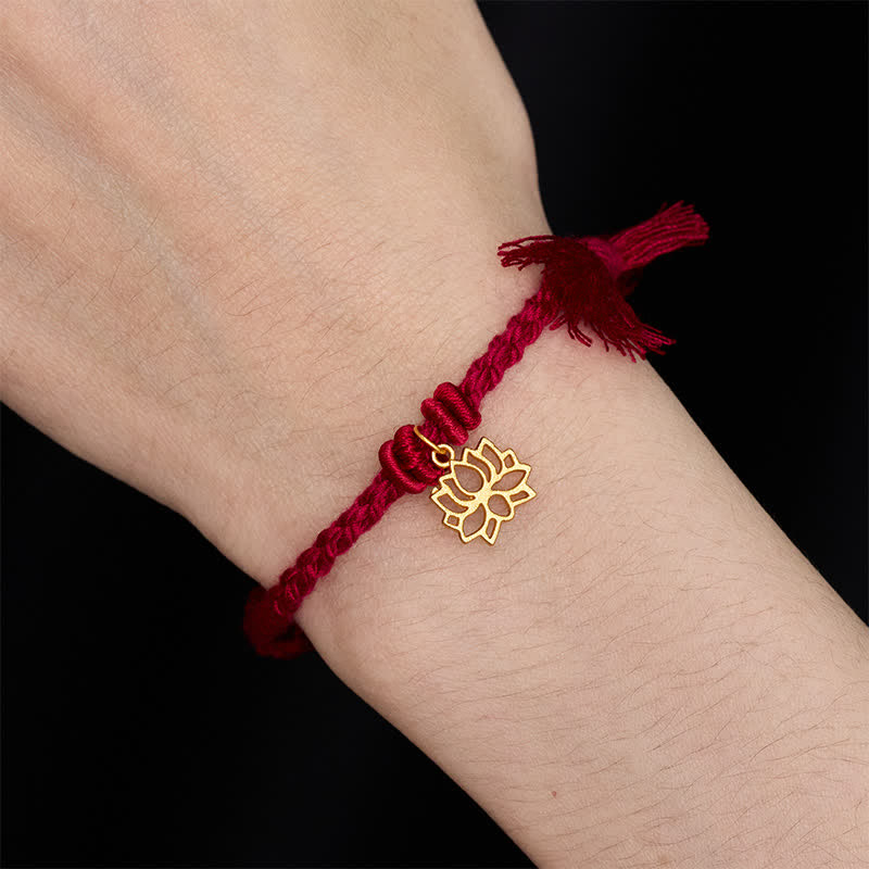 Nimara Ritual Copper Lotus Red String New beginning Bracelet