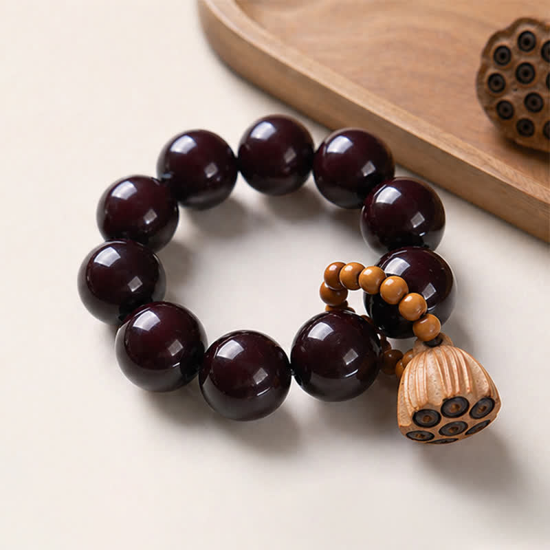 Nimara Ritual White Bodhi Seed Lotus Pod Grounding Hand-Polished Tactile Meditation Beads Decorations
