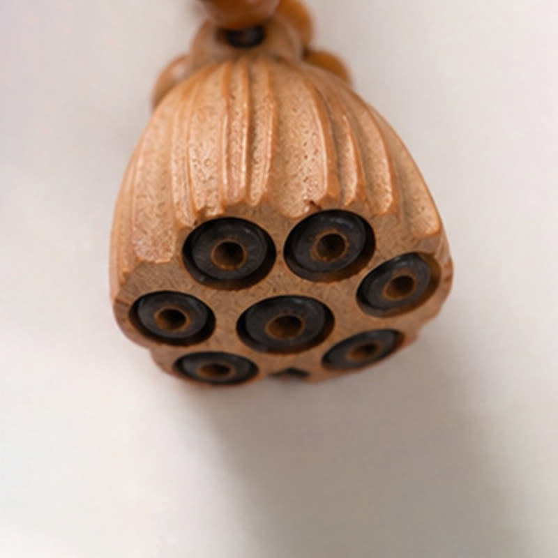 Nimara Ritual White Bodhi Seed Lotus Pod Grounding Hand-Polished Tactile Meditation Beads Decorations