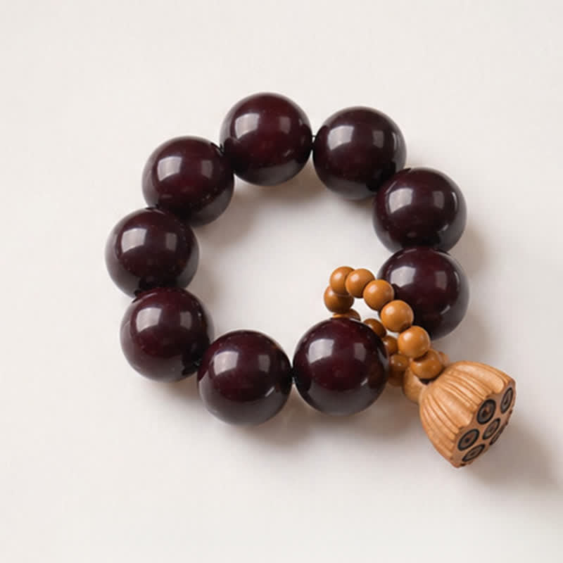 Nimara Ritual White Bodhi Seed Lotus Pod Grounding Hand-Polished Tactile Meditation Beads Decorations