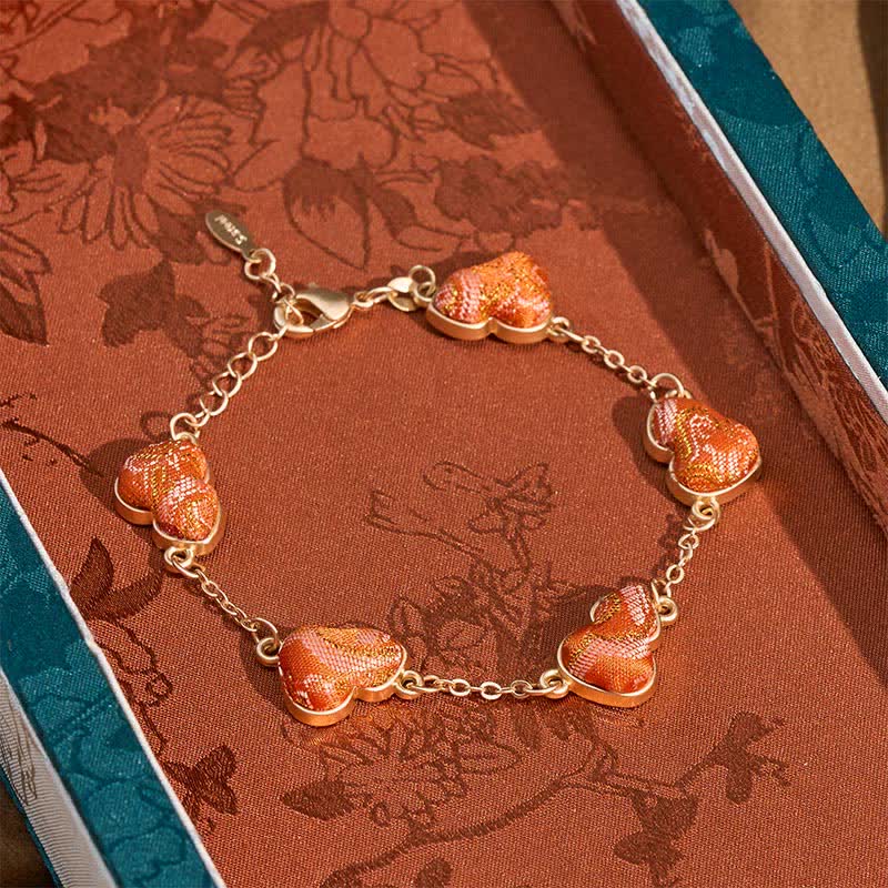 Nimara Ritual Song Brocade Gourd Water Ripples Good Fortune Chinese Vintage Bracelet