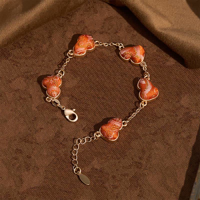 Nimara Ritual Song Brocade Gourd Water Ripples Good Fortune Chinese Vintage Bracelet