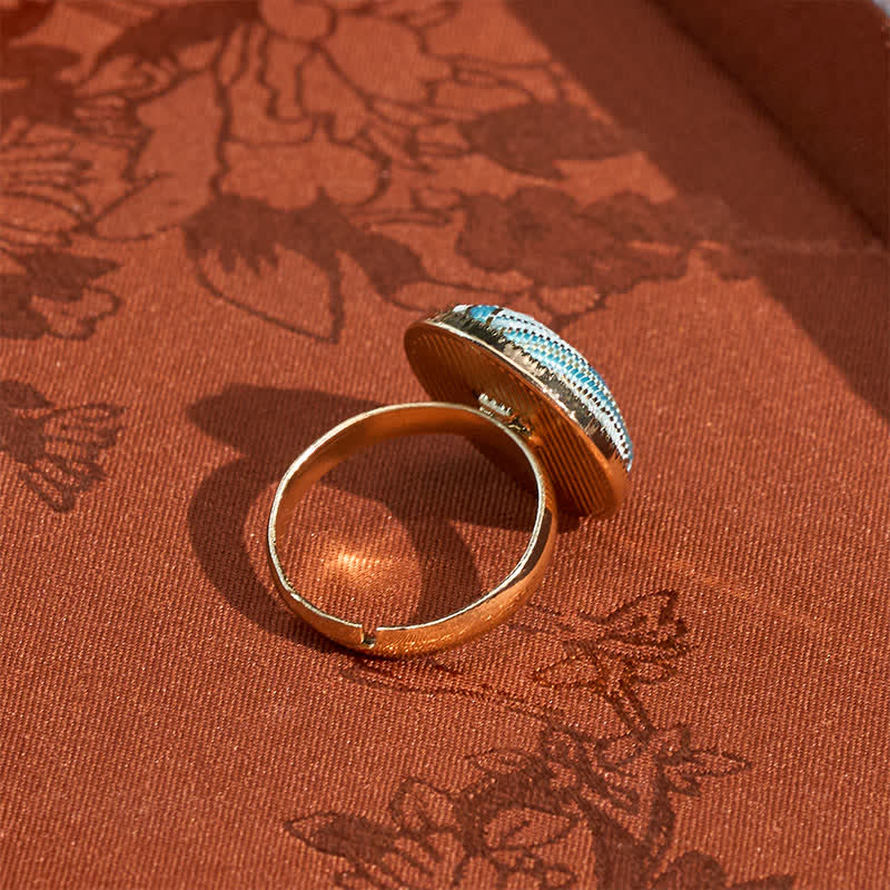 Nimara Ritual Song Brocade Embroidered Round Elegance Ring