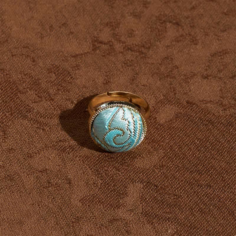 Nimara Ritual Song Brocade Embroidered Round Elegance Ring