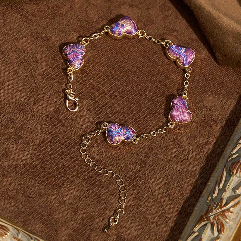 Nimara Ritual Song Brocade Copper Gourd Blessing Gold Tone Bracelet