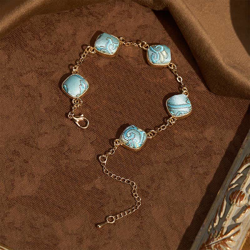 Nimara Ritual Copper Song Brocade Square Vintage Elegance Bracelet