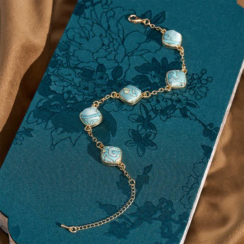 Nimara Ritual Copper Song Brocade Square Vintage Elegance Bracelet