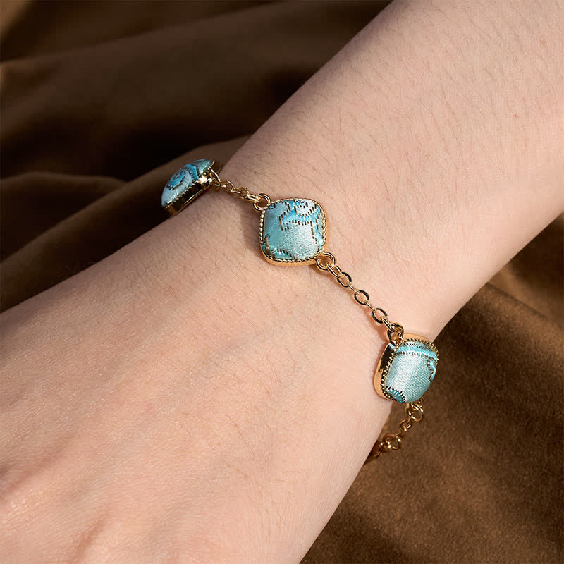 Nimara Ritual Copper Song Brocade Square Vintage Elegance Bracelet