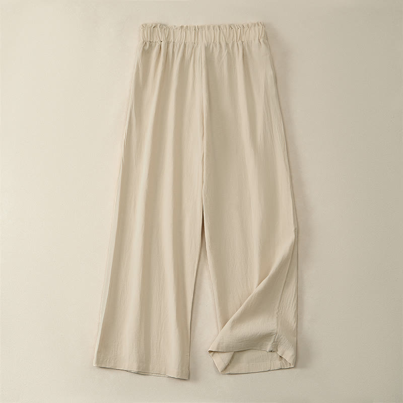 Nimara Ritual Spring Summer Casual Minimalist Solid Drawstring Long Pants Women's Straight Leg Pants With Pockets
