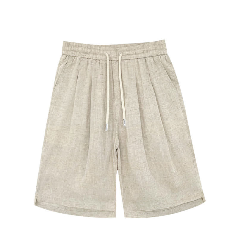 Nimara Ritual Summer Casual Minimalist Drawstring Solid Men's Shorts With Pockets