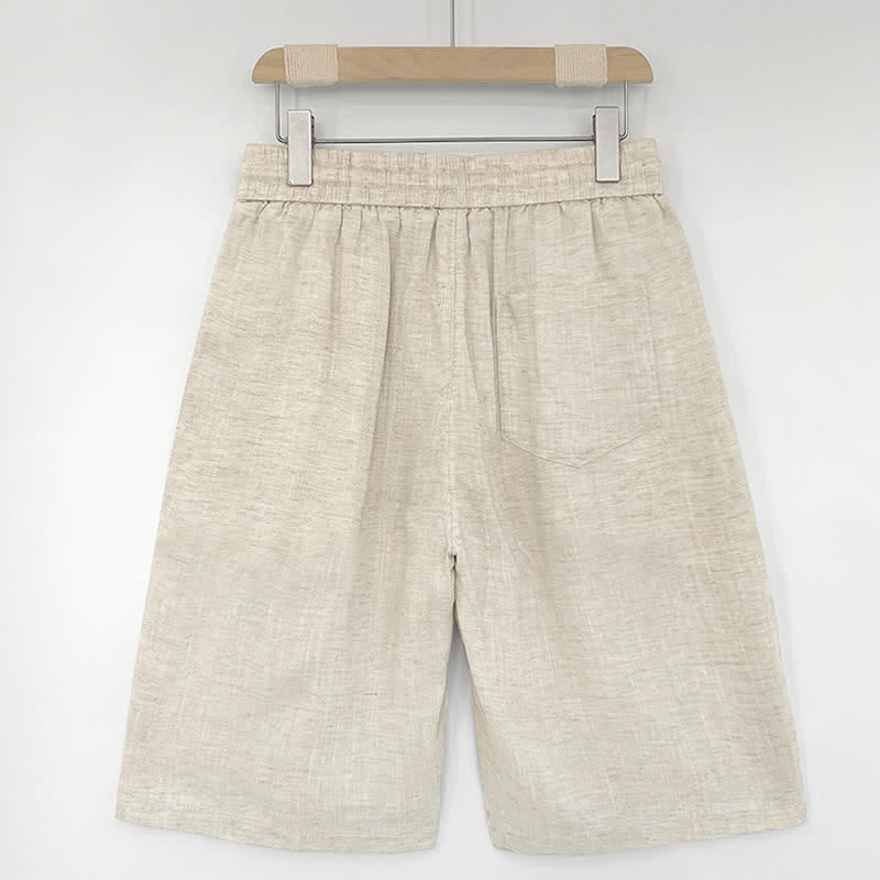 Nimara Ritual Summer Casual Minimalist Drawstring Solid Men's Shorts With Pockets