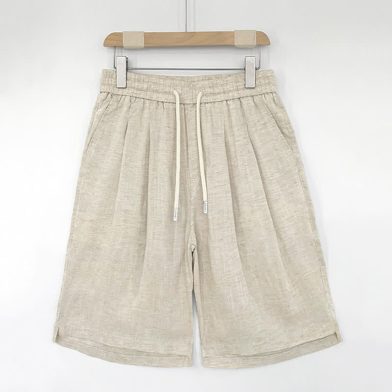 Nimara Ritual Summer Casual Minimalist Drawstring Solid Men's Shorts With Pockets