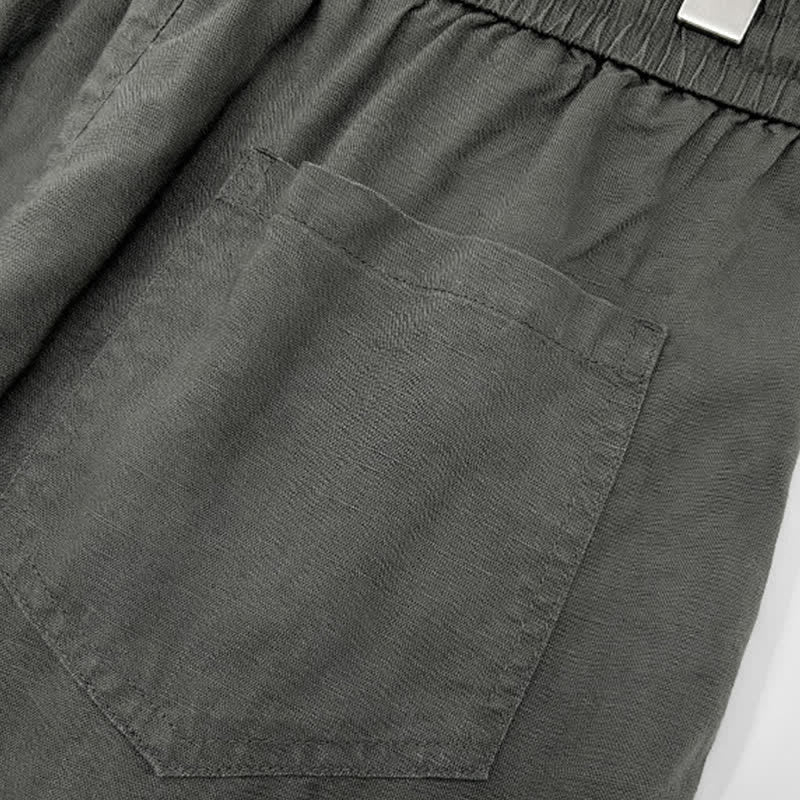 Nimara Ritual Summer Casual Minimalist Drawstring Solid Men's Shorts With Pockets