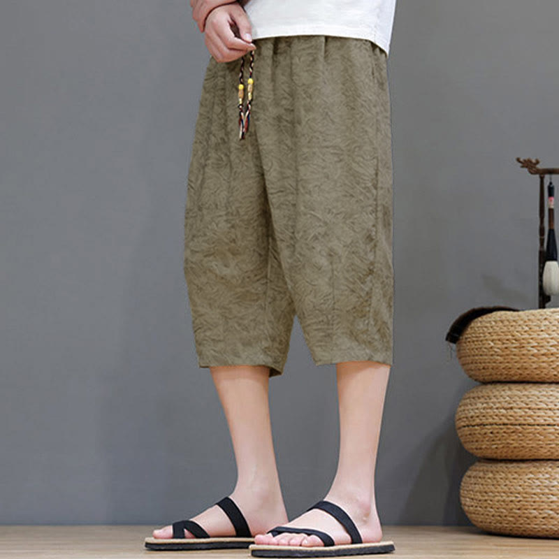 Nimara Ritual Summer Casual Boho Drawstring Abstract Men's Shorts With Pocket
